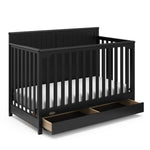 Graco Hadley 5-in-1 Convertible Crib with Drawer – GREENGUARD Gold Certified, Fits Standard Crib Mattress, Converts to Toddler Bed, Daybed and Full Bed, 4 Adjustable Mattress Heights (White)