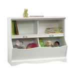 Sauder Pogo Toy Storage Chest Organizer, Kids Bookcase, Toy Box Bin for Bedroom, Living Room, in Soft White finish