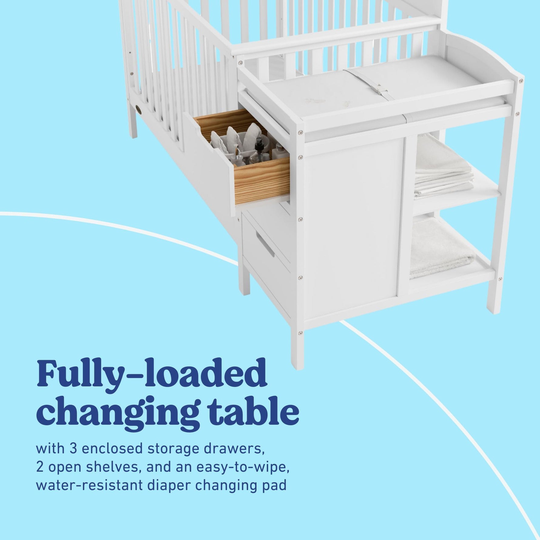 Graco Benton 5-in-1 Convertible Crib – GREENGUARD Gold Certified, Converts from Baby Crib to Toddler Bed, Daybed and Full-Size Bed, Fits Standard Full-Size Crib Mattress (White)