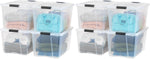 IRIS USA 6-Pack 6 Quart Storage Bins with Lids | Transparent design makes contents easy to find. Ideal for shoes, photos, documents, and small essentials. Nestable design