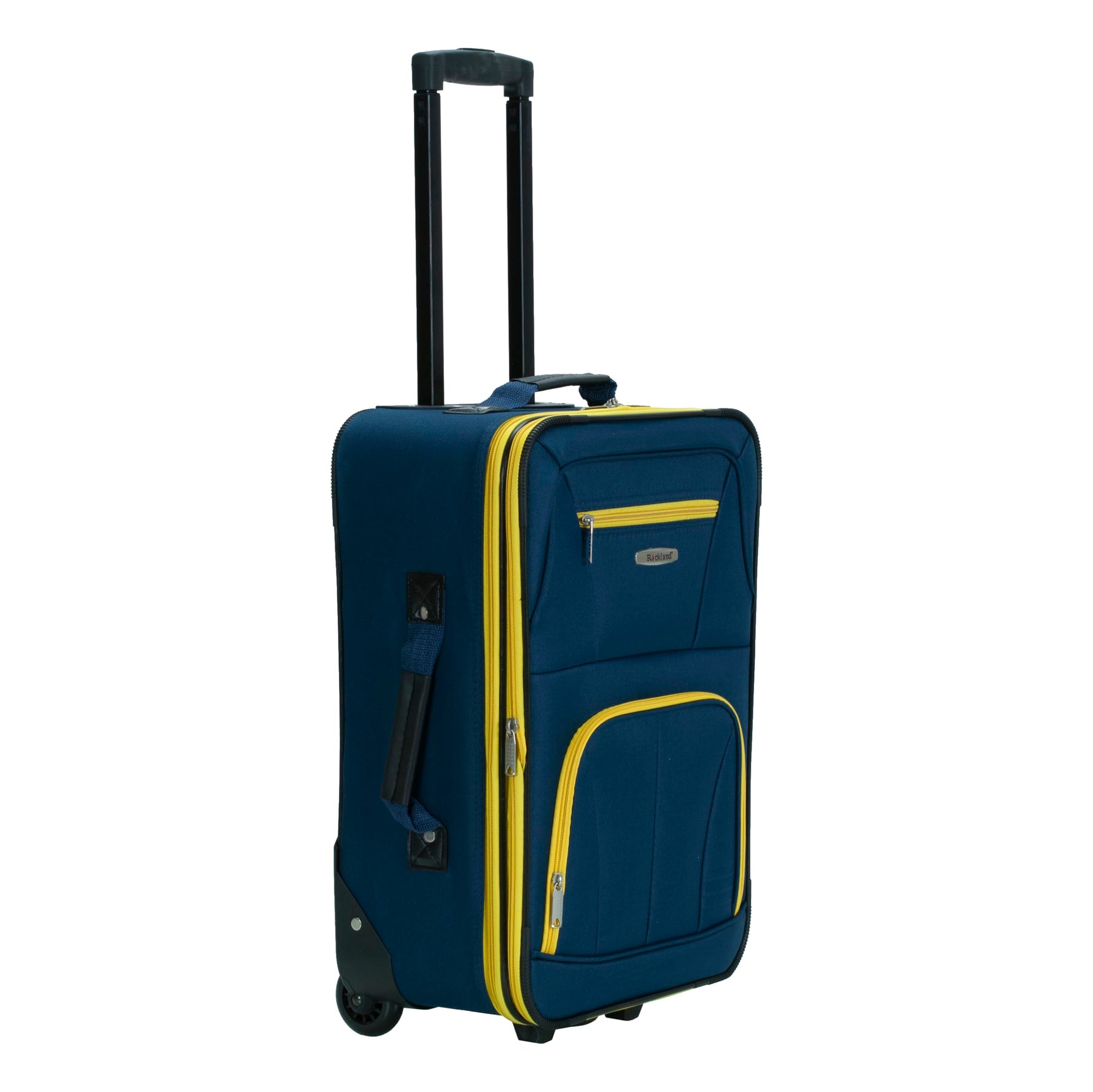 Rockland Fashion Softside 2 Piece Luggage Set, Expandable, (14" Tote/19" Upright), Purple