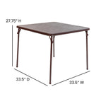Flash Furniture Madelyn 33.5" Square Folding Multipurpose Card Table with Padded Vinyl Top, Portable Folding Game Table for 4 Players, Black