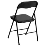 Flash Furniture Madelyn 33.5" Square Folding Multipurpose Card Table with Padded Vinyl Top, Portable Folding Game Table for 4 Players, Black
