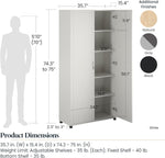 SystemBuild Callahan 36" Utility Storage Cabinet in White