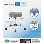 Boss Office Products Antimicrobial Vinyl Medical Spa Stool in Black