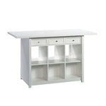 Sauder Craft Pro Series Durable Craft Work Table with Storage/Pantry cabinets, Mystic Oak Finish