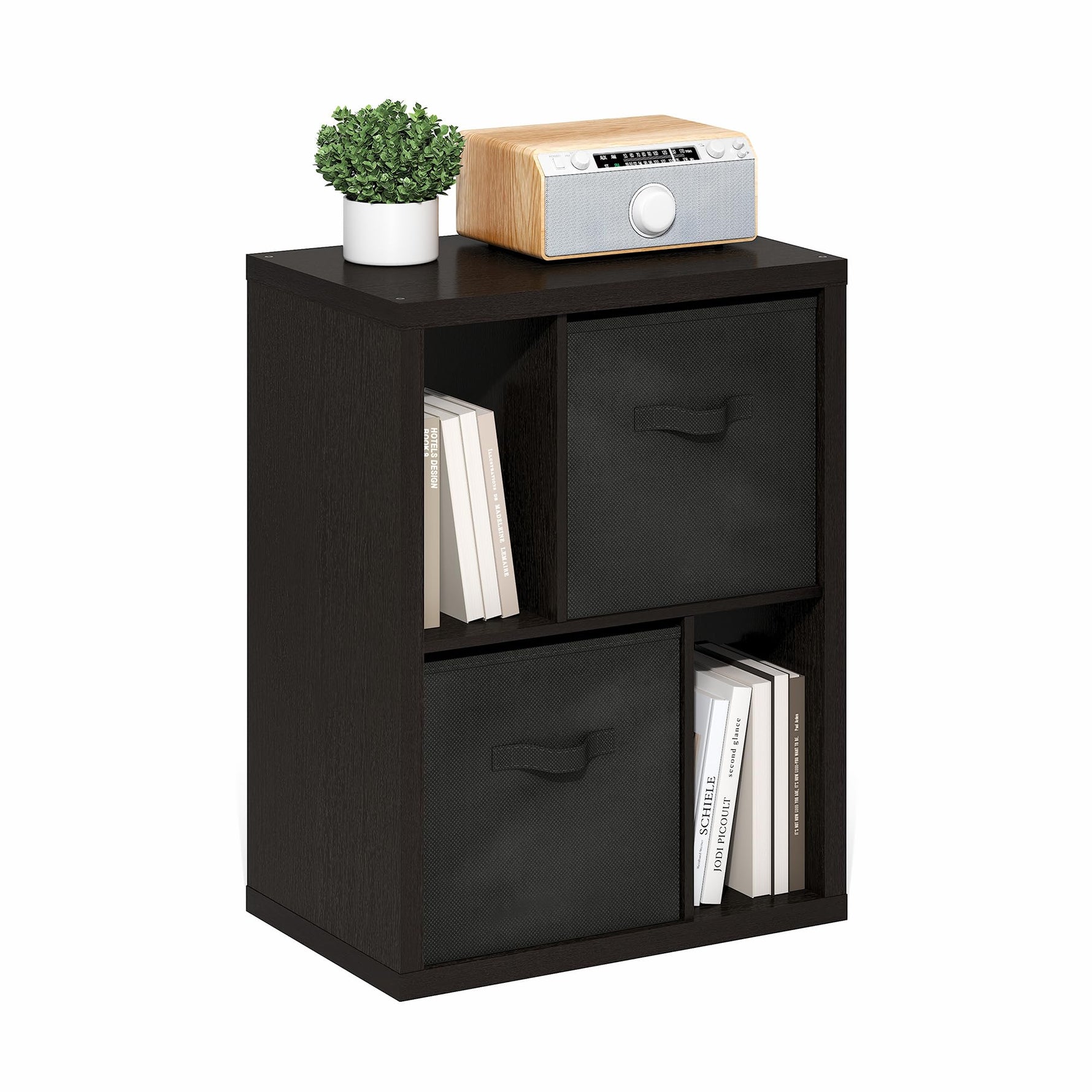 Furinno CLASSIC Coffee Table, Modern Rectangle Coffee Table with 1.8" Triple Thick Tabletop, Side Table, Toolless Assembly, for Living Room, Home Office, Black