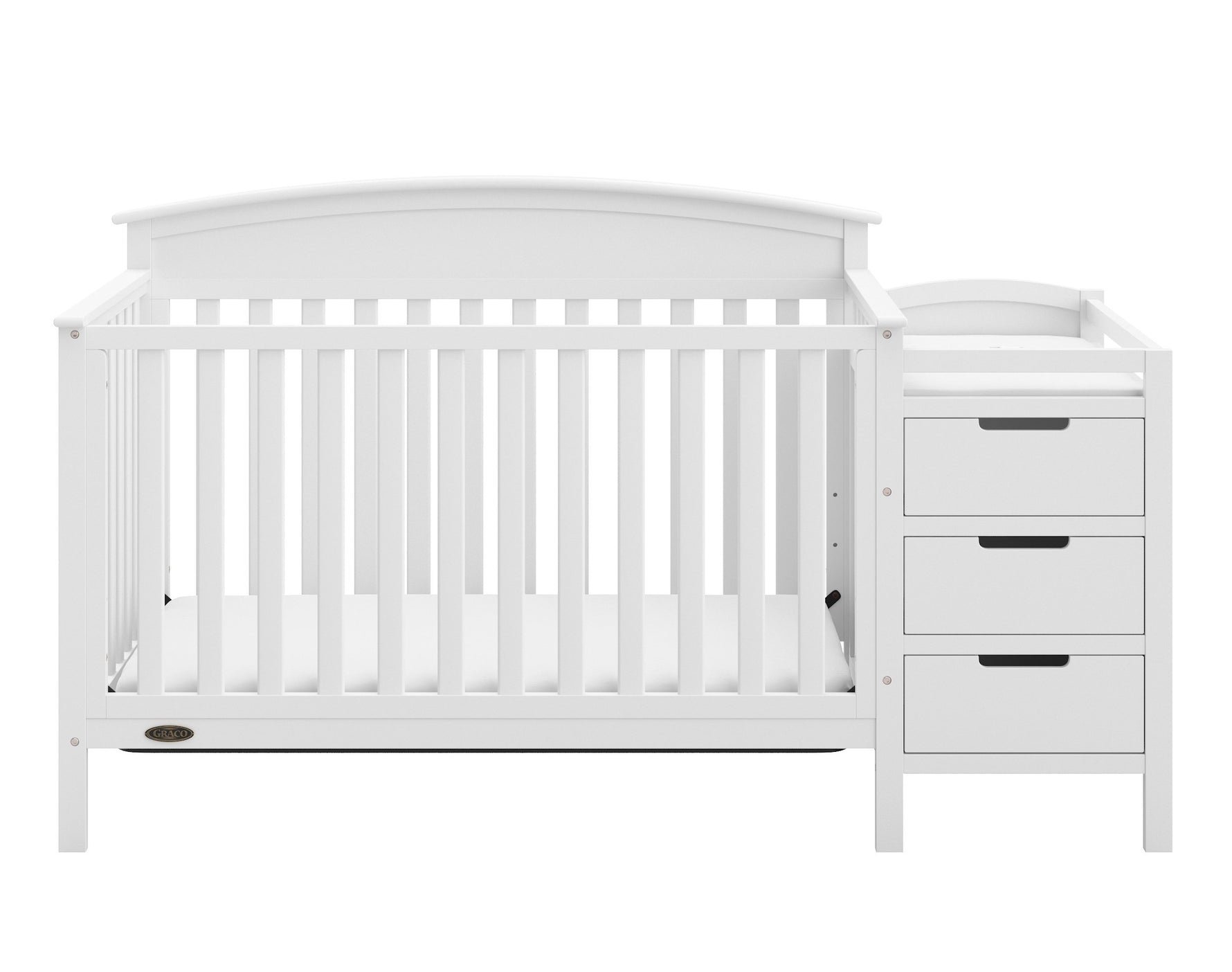 Graco Benton 5-in-1 Convertible Crib – GREENGUARD Gold Certified, Converts from Baby Crib to Toddler Bed, Daybed and Full-Size Bed, Fits Standard Full-Size Crib Mattress (White)