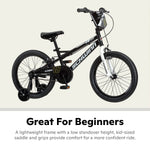 Schwinn Koen Bike, 16 Inch Bike for Kids Ages 3-7, SmartStart Ergonomic Design for Kids, Adjustable Seat Grows with your Child, Rear Coaster Brake and Front Caliper Brake, Training Bicycle