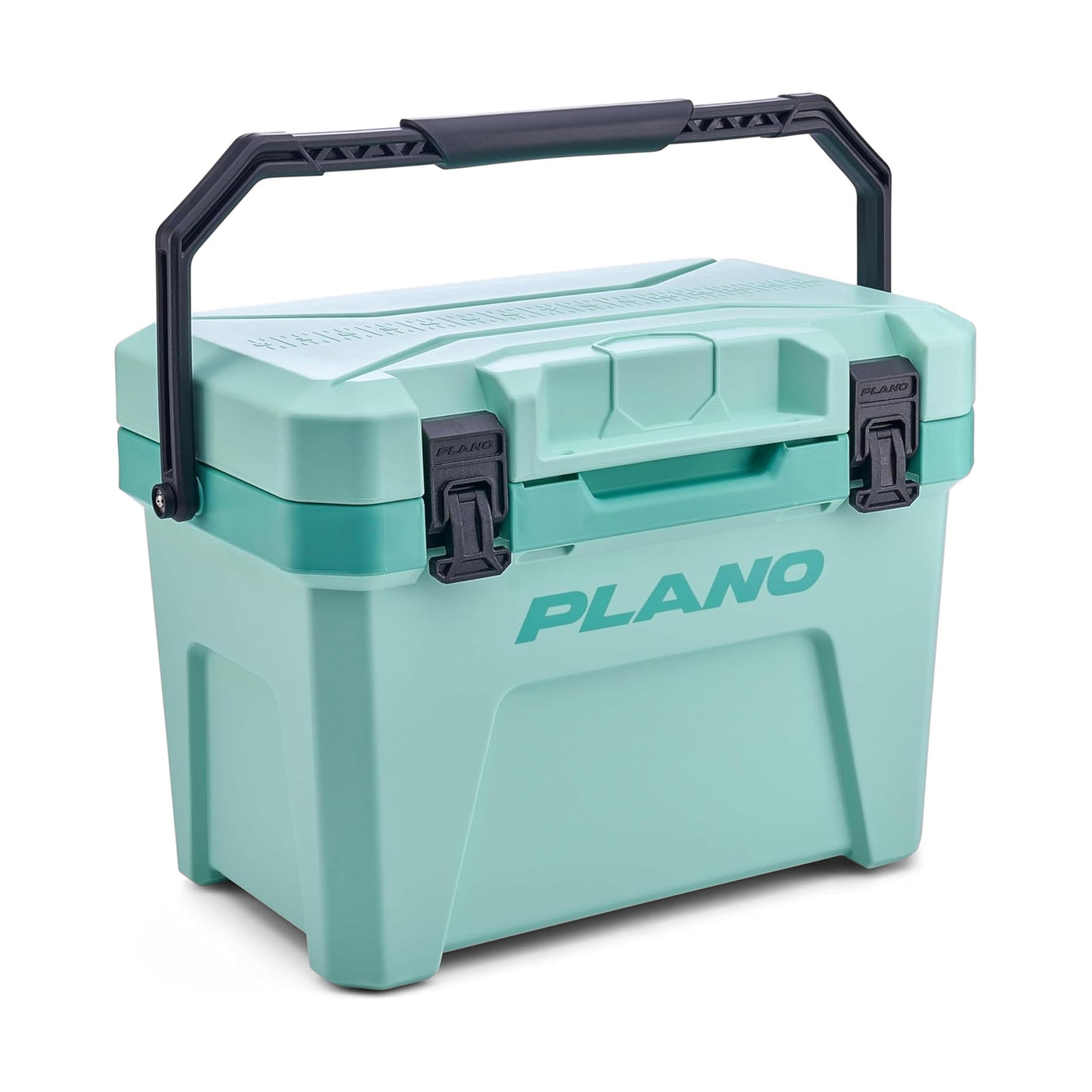 Plano Frost Cooler, 14-Quart Hard Cooler, Seafoam, Insulated Ice Chest for Camping and Fishing, Dual-Stage Molded Latches, Airtight Dri-Loc Seal, Includes Removable Dry Basket
