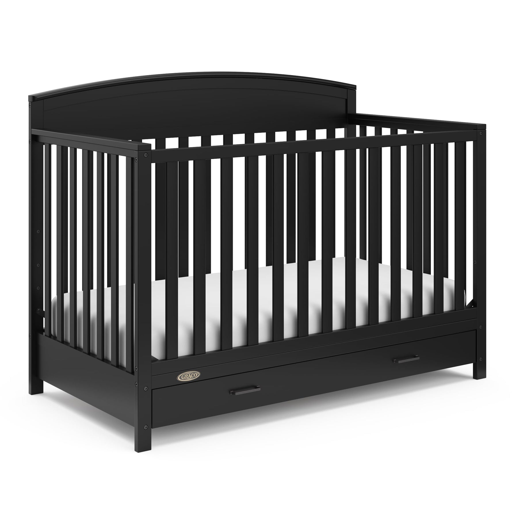 Graco Benton 5-in-1 Convertible Crib – GREENGUARD Gold Certified, Converts from Baby Crib to Toddler Bed, Daybed and Full-Size Bed, Fits Standard Full-Size Crib Mattress (White)