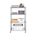5-Tier Steel Wire Shelving, 30"W x 14"D x 61.5"H | Durable solid steel wire storage rack with adjustable shelves featuring 300 pounds per shelf weight capacity for home use