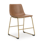 Signature Design by Ashley Mid Century Centiar 18.75" Dining Bucket Chair, 2 Count, Black and Brown