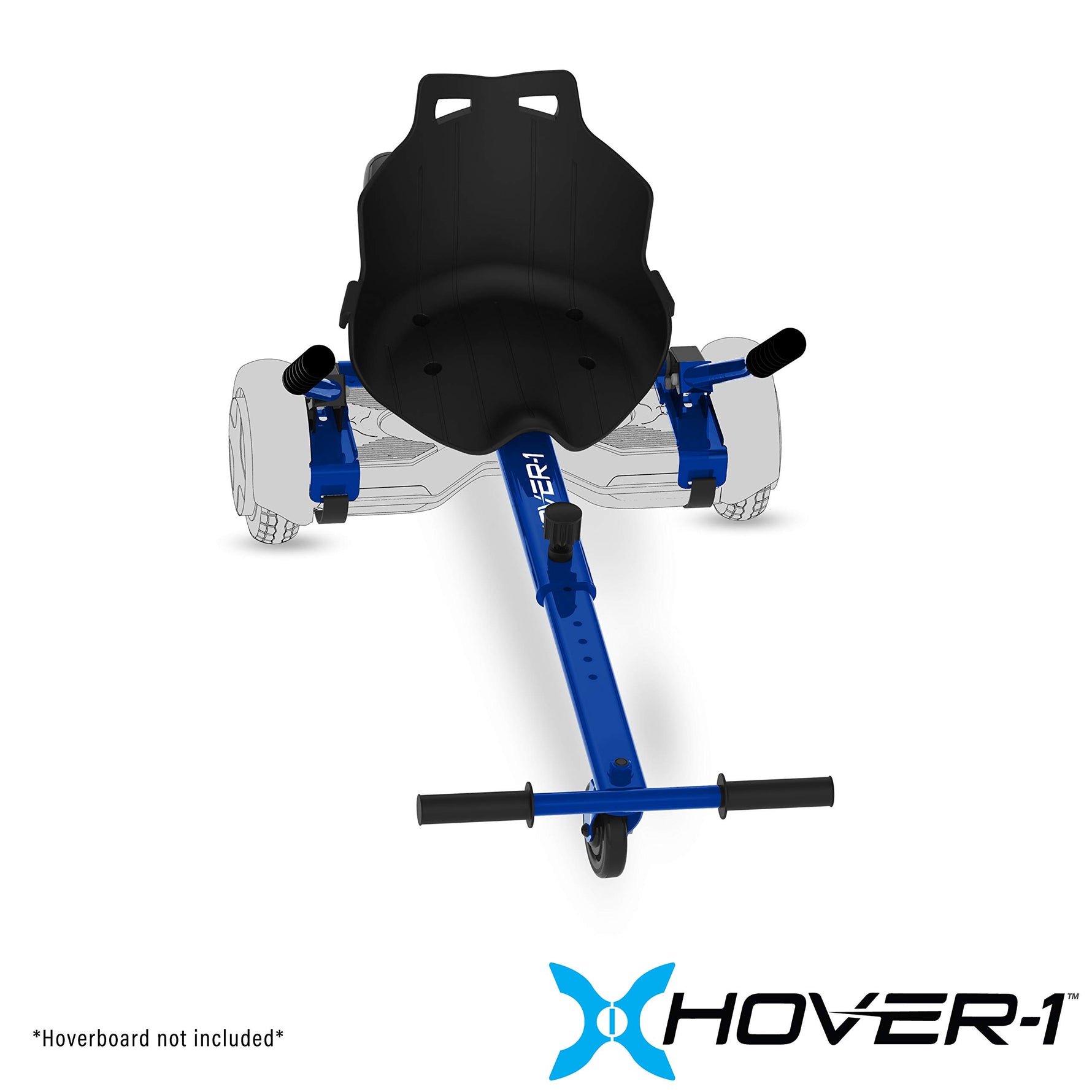 Hover-1 Falcon-1 Buggy Hoverboard Attachment Turbo LED Lights, Compatible with Most 6.5" & 8" Hoverboards, Hand-Operated Rear Wheel Control, Adjustable Frame, Easy to Install Hoverboard Go Kart