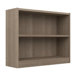 Bush Home Universal Small 2 Shelf Bookcase in Black, Low Storage and Display Bookshelf for Home Office or Living Room Organization