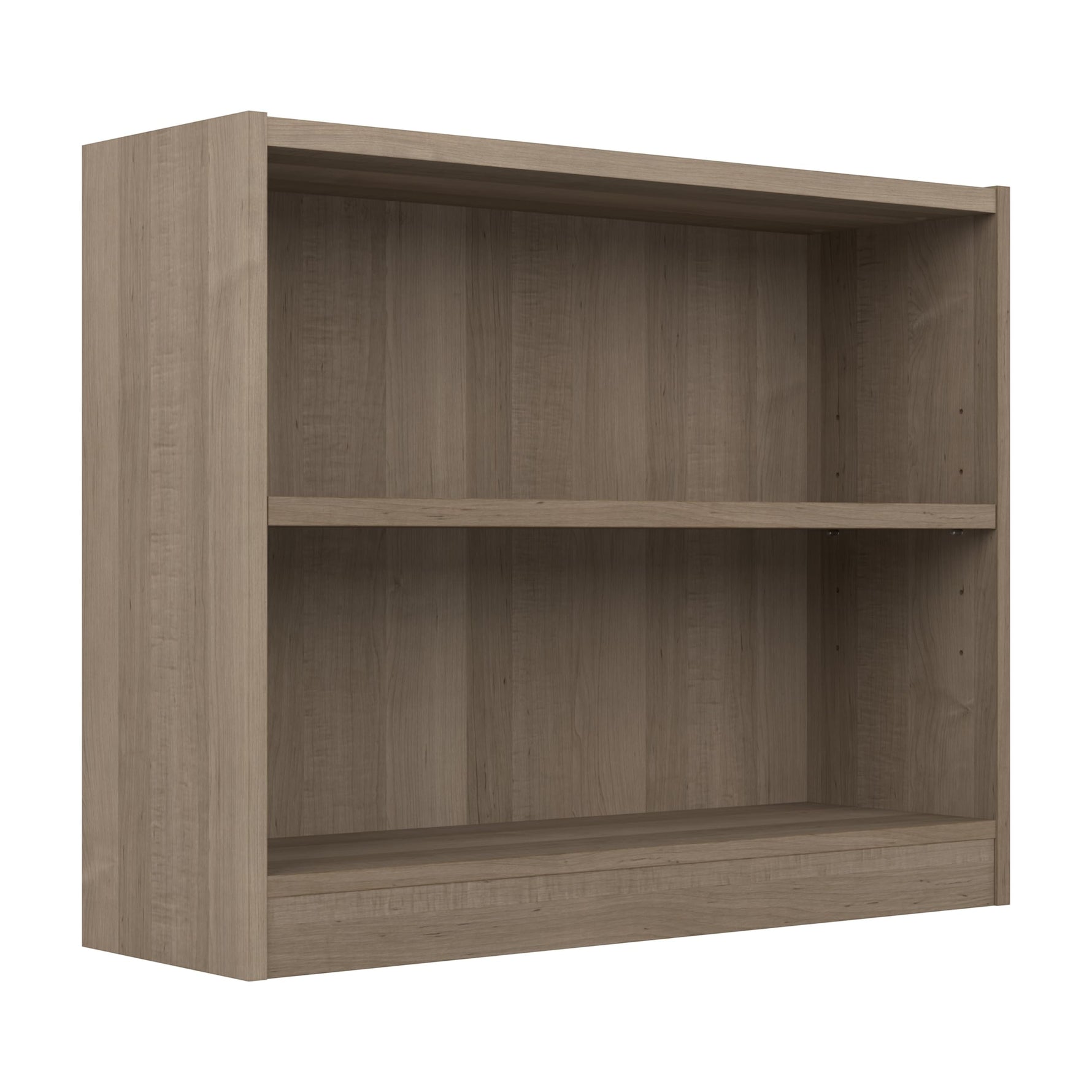 Bush Home Universal Small 2 Shelf Bookcase in Black, Low Storage and Display Bookshelf for Home Office or Living Room Organization