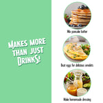 Nostalgia Two-Speed Electric Milkshake Maker and Drink Mixer, Includes 16-Ounce Stainless Steel Mixing Cup & Rod, Jade Green