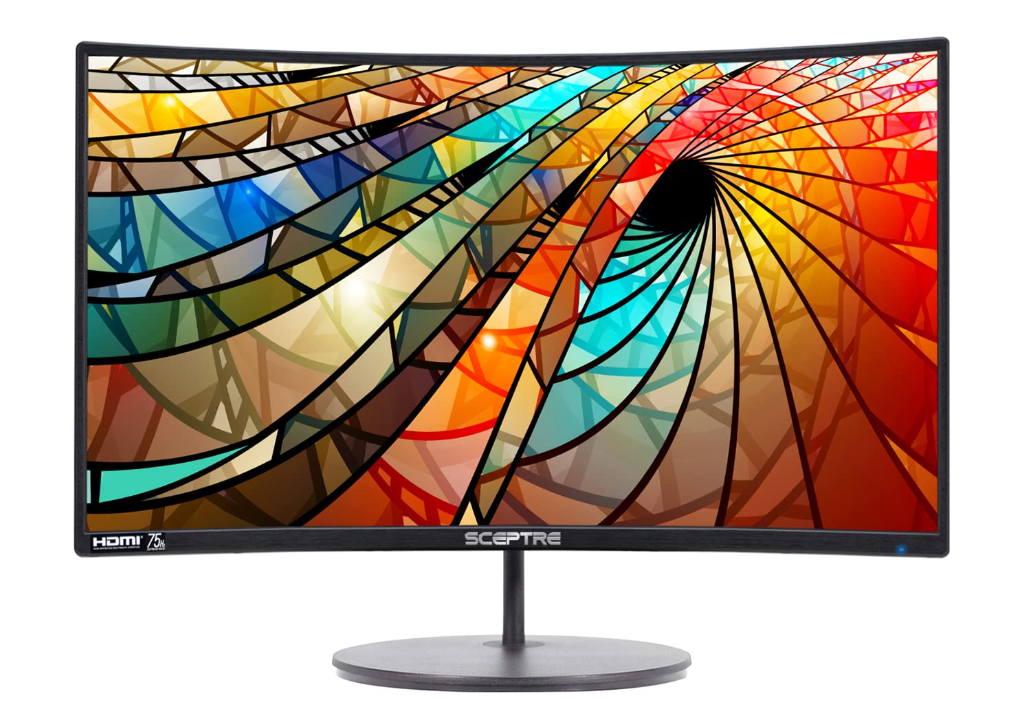Sceptre 27" Curved 75Hz LED Monitor C278W-1920R Full HD 1080P HDMI DisplayPort VGA Speakers, Ultra Thin Metal Black, 1800R immersive curvature, 2018,Metallic Black