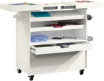 Sauder Craft Pro Series Craft Cart, Soft White finish