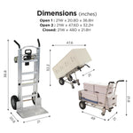 Cosco 3-in-1 Folding Series Hand Truck/Cart/Platform Cart with Flat-Free Wheels