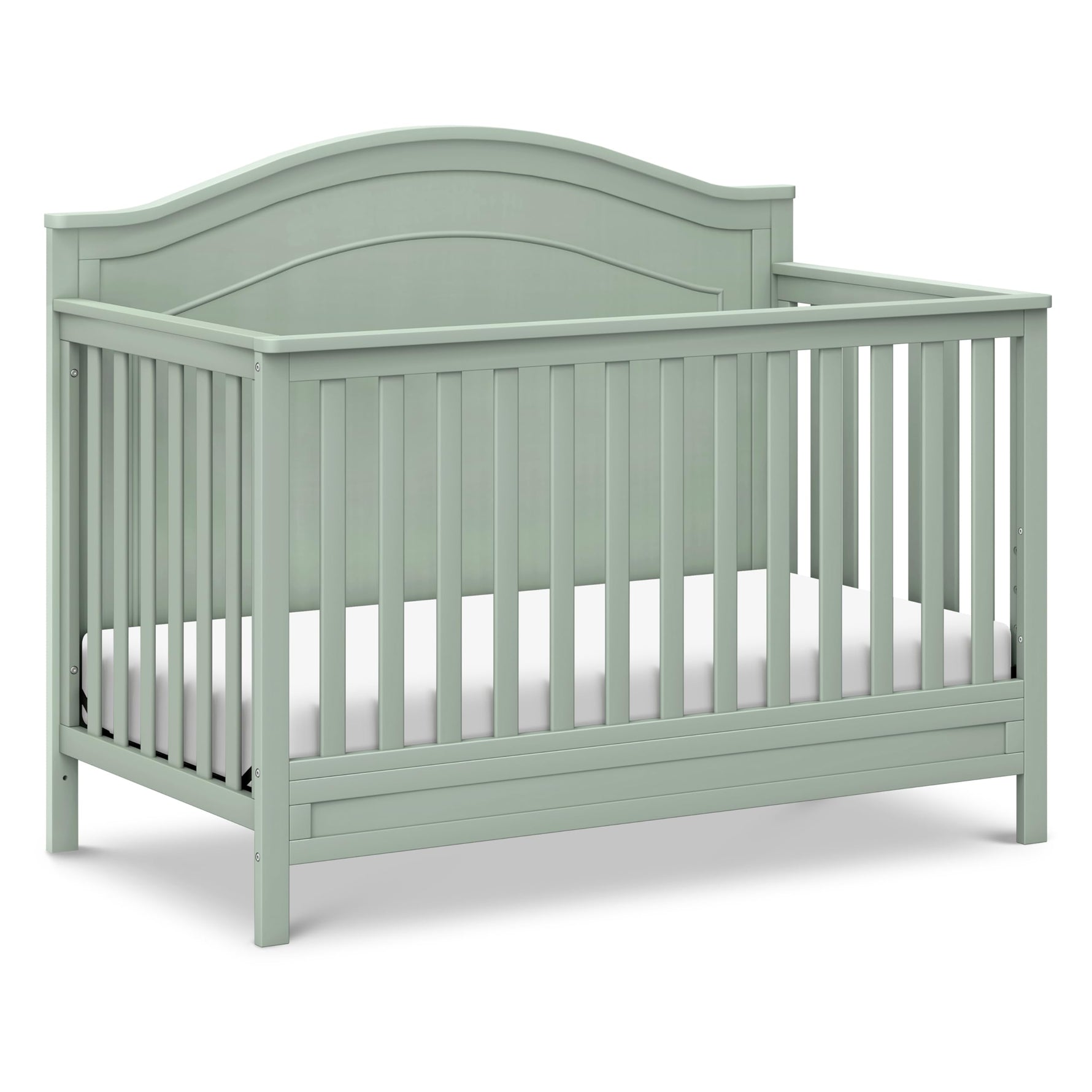 Davinci Charlie 4-in-1 Convertible Crib - GREENGUARD Gold Certified - Converts from Baby Crib to Toddler Bed, Daybed, and Full-Size Bed Effortlessly - 4 Adjustable Heights - Wooden White Baby Bed