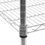 UltraDurable 5-Tier NSF Steel Wire Shelving, 48"W x 24"D x 76"H, Black | Heavy-duty commercial-grade solid steel wire storage rack featuring 800 pounds per shelf weight capacity