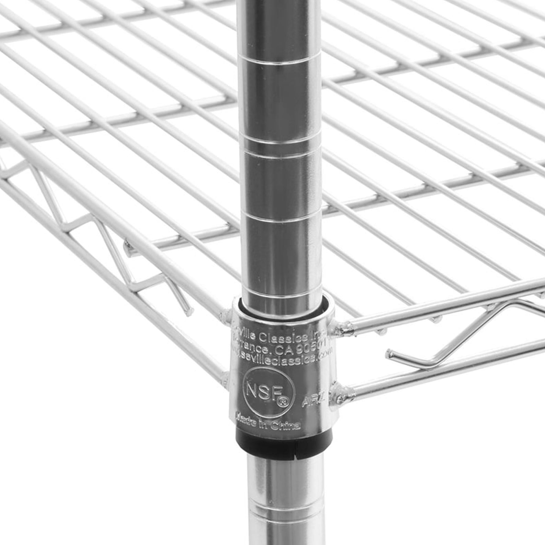 UltraDurable 5-Tier NSF Steel Wire Shelving, 48"W x 24"D x 76"H, Black | Heavy-duty commercial-grade solid steel wire storage rack featuring 800 pounds per shelf weight capacity