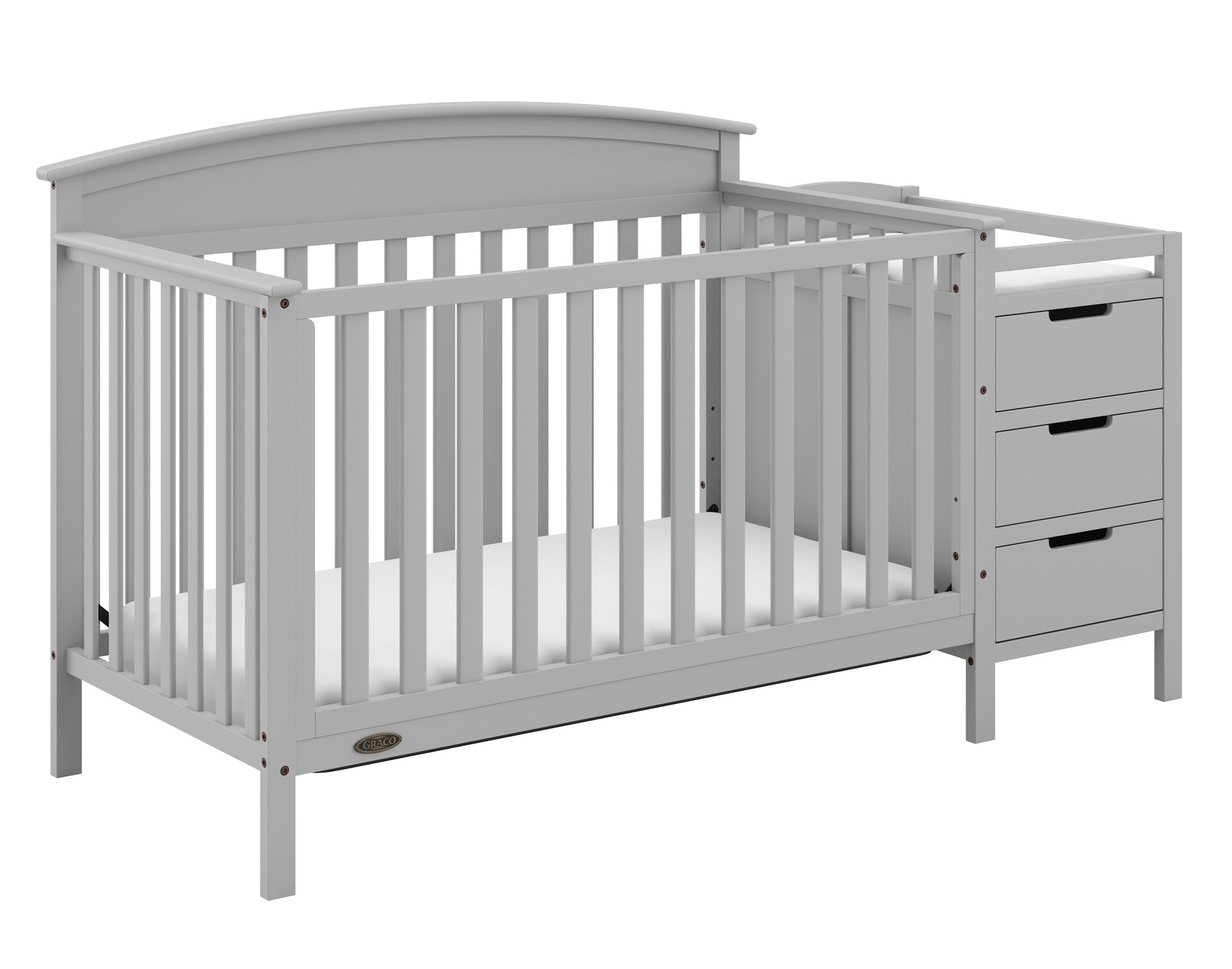 Graco Benton 5-in-1 Convertible Crib – GREENGUARD Gold Certified, Converts from Baby Crib to Toddler Bed, Daybed and Full-Size Bed, Fits Standard Full-Size Crib Mattress (White)