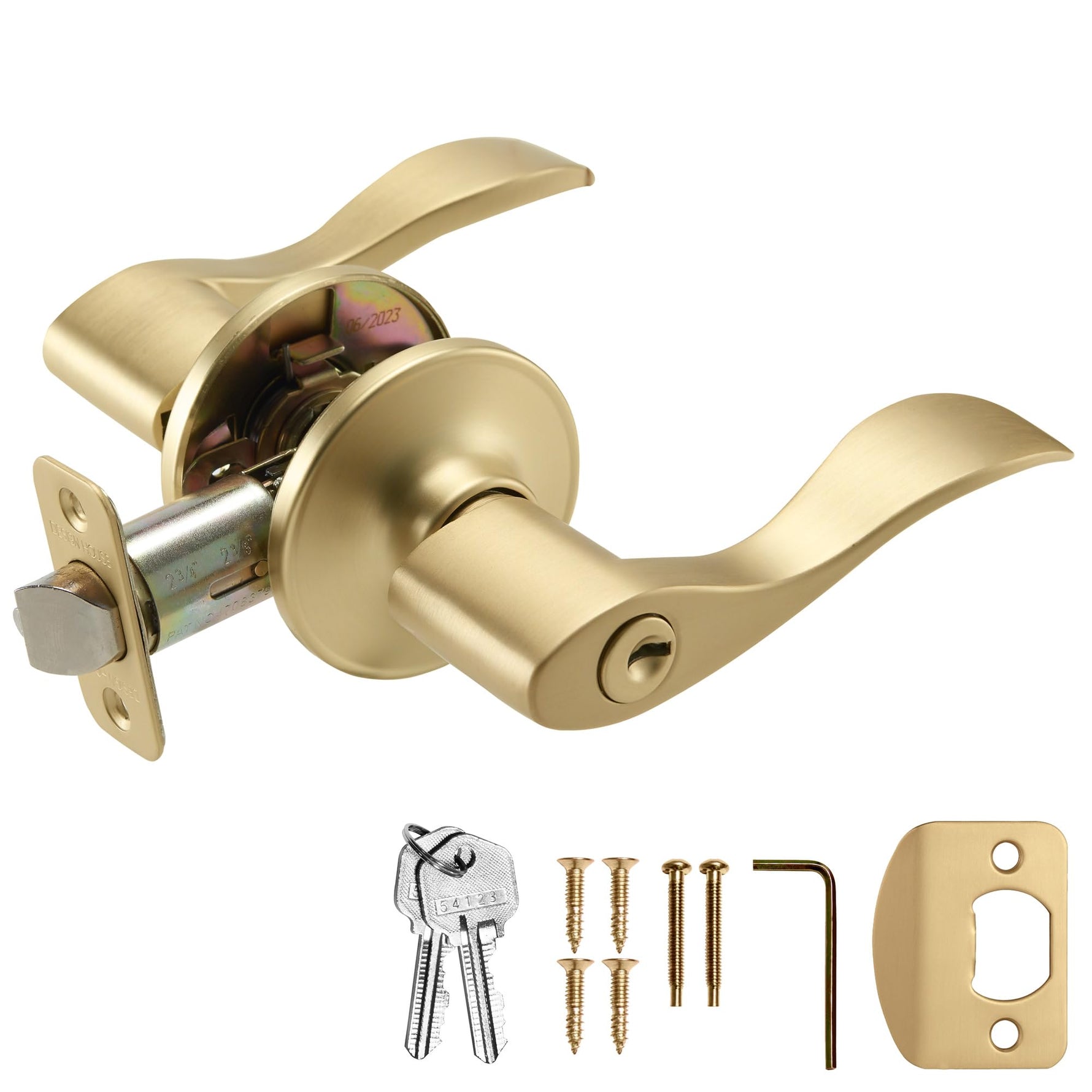 Design House 700534 Springdale Privacy Bed and Bath Door Lever Oil Rubbed Bronze