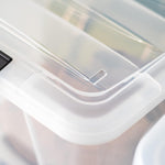 IRIS USA 6-Pack 6 Quart Storage Bins with Lids | Transparent design makes contents easy to find. Ideal for shoes, photos, documents, and small essentials. Nestable design