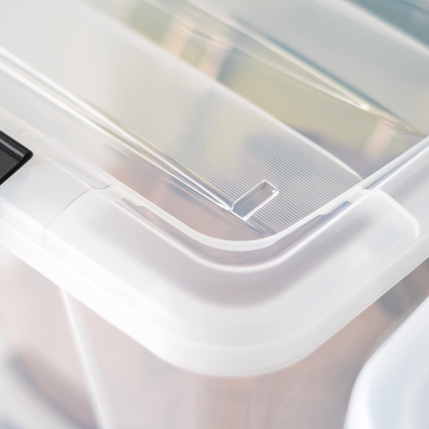 IRIS USA 6-Pack 6 Quart Storage Bins with Lids | Transparent design makes contents easy to find. Ideal for shoes, photos, documents, and small essentials. Nestable design
