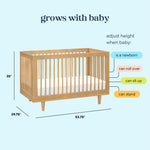 Davinci Marley 3-in-1 Convertible Crib in Walnut, Greenguard Gold and FSC® Certified