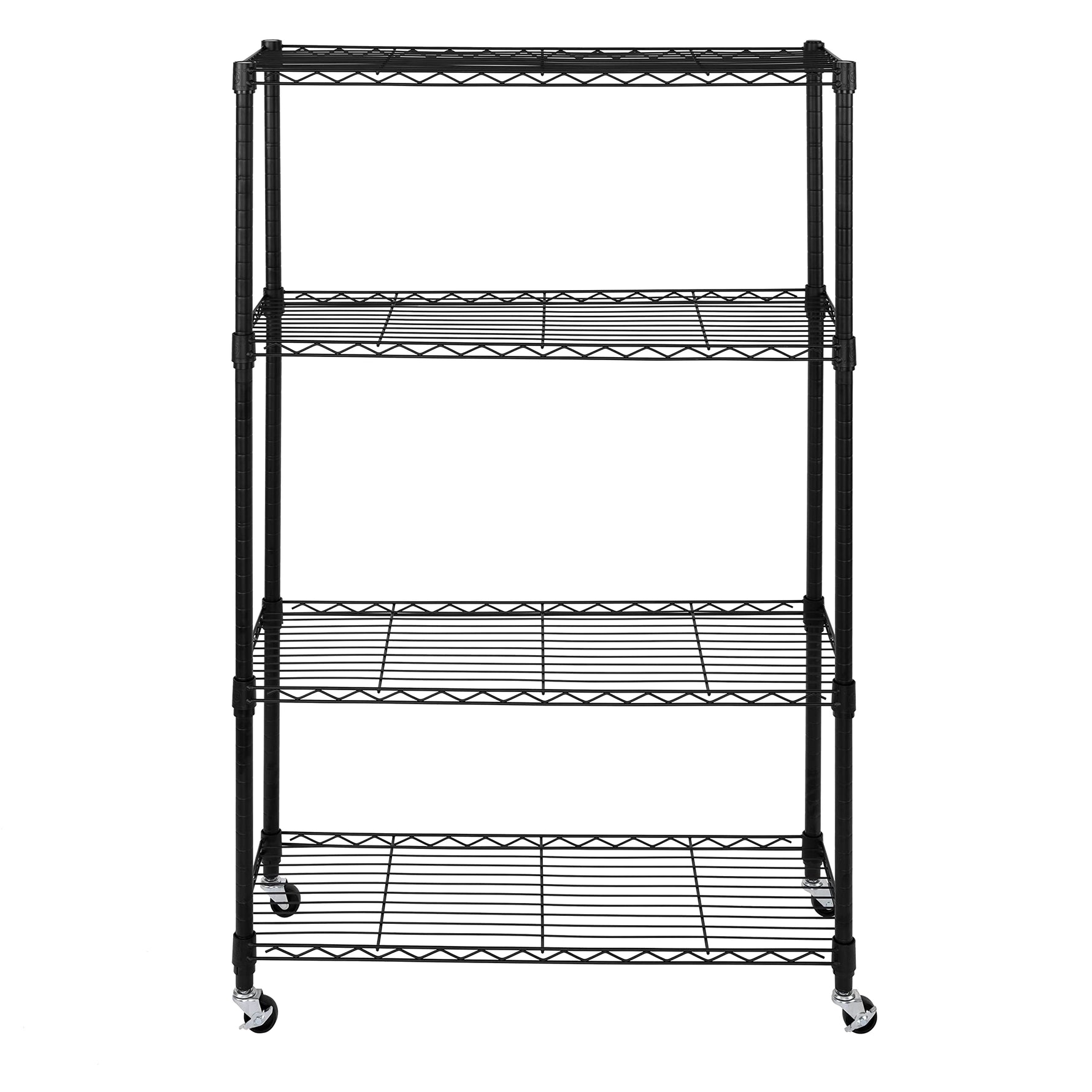 5-Tier Steel Wire Shelving, 30"W x 14"D x 61.5"H | Durable solid steel wire storage rack with adjustable shelves featuring 300 pounds per shelf weight capacity for home use