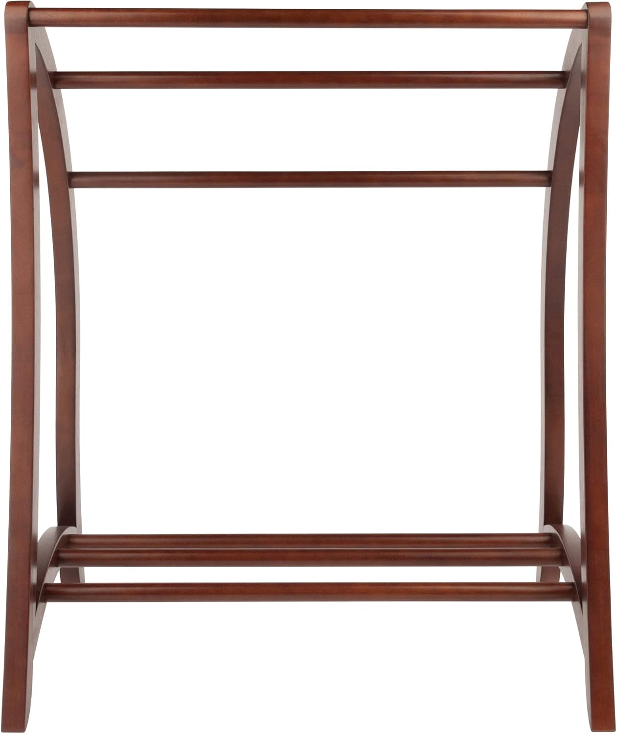 Winsome Wood Quilt Rack With 3 Rungs, Antique Walnut (94036)
