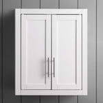 Crosley Furniture Savannah Wall Mounted Bathroom Storage Medicine Cabinet with Shelves, White