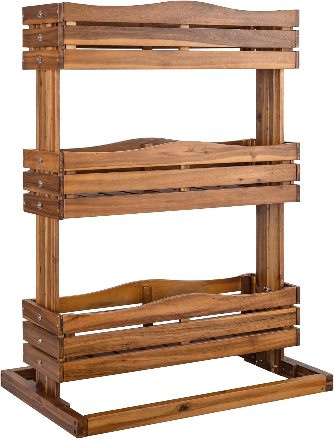 Seville Classics Acacia Wood 3-Tier Vertical Garden Planter