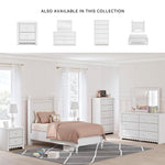 Signature Design by Ashley Cayboni Vintage 5 Drawer Wide Chest with Safety Stop for Bedroom, White