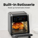 Chefman 12-Quart 5-in-1 Air Fryer Oven with Digital Timer, Touchscreen, and 12 Presets - Family Size Countertop Convection Oven, Dishwasher-Safe Parts