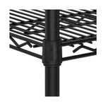 UltraDurable 5-Tier NSF Steel Wire Shelving, 48"W x 24"D x 76"H, Black | Heavy-duty commercial-grade solid steel wire storage rack featuring 800 pounds per shelf weight capacity