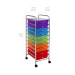 Seville Classics Rolling Utility Organizer Storage Cart , for Home Office, School, Classroom, Scrapbook, Hobby, Craft, 15 Drawer, Black