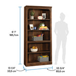 Sauder Select 5-Shelf Bookcase, Chalked Chestnut Finish