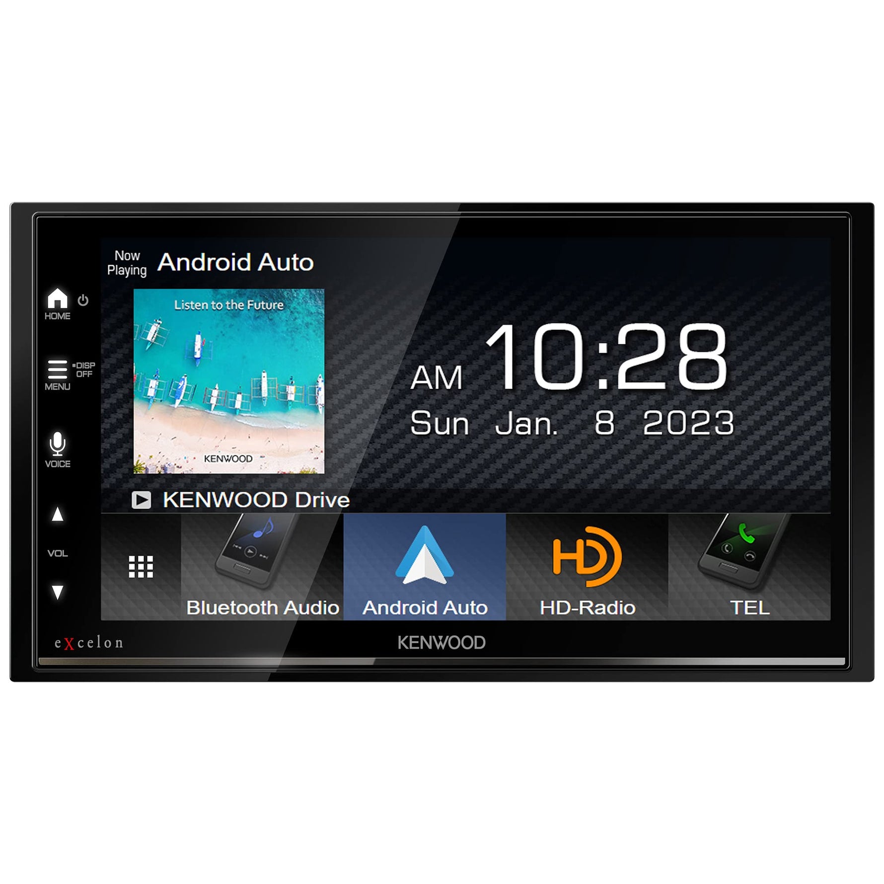 KENWOOD DMX809S eXcelon 6.95-Inch Capacitive Touch Screen, Car Stereo, Wireless and Wired CarPlay and Android Auto, Bluetooth, AM/FM HD Radio, MP3 Player, USB Port, Double DIN, 13-Band EQ, SiriusXM