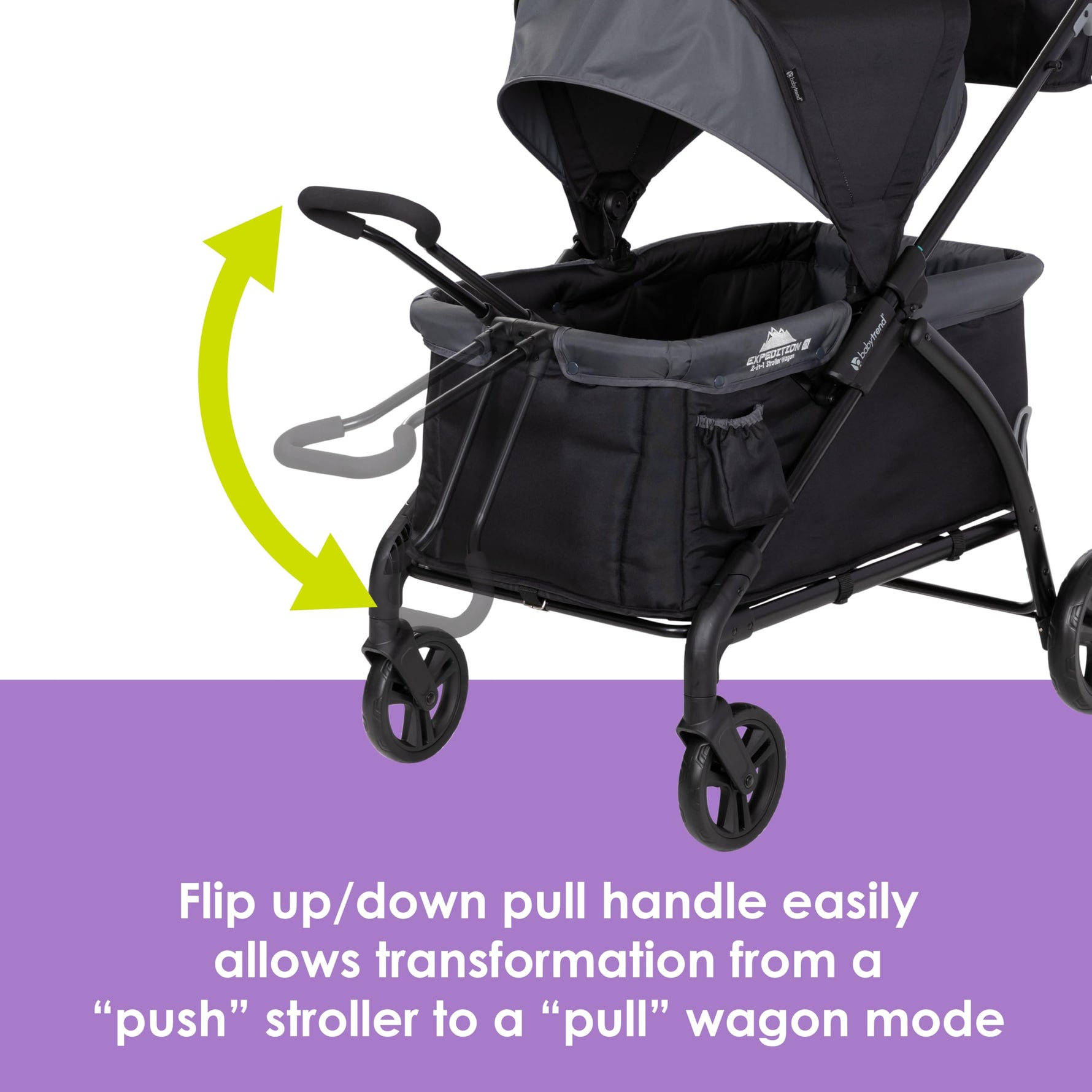 Baby Trend Expedition® LTE 2-in-1 Stroller Wagon, Madrid Black