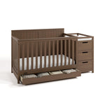 Graco Hadley 5-in-1 Convertible Crib with Drawer – GREENGUARD Gold Certified, Fits Standard Crib Mattress, Converts to Toddler Bed, Daybed and Full Bed, 4 Adjustable Mattress Heights (White)
