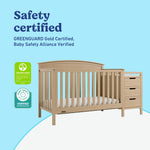 Graco Benton 5-in-1 Convertible Crib – GREENGUARD Gold Certified, Converts from Baby Crib to Toddler Bed, Daybed and Full-Size Bed, Fits Standard Full-Size Crib Mattress (White)