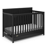 Graco Hadley 5-in-1 Convertible Crib with Drawer – GREENGUARD Gold Certified, Fits Standard Crib Mattress, Converts to Toddler Bed, Daybed and Full Bed, 4 Adjustable Mattress Heights (White)