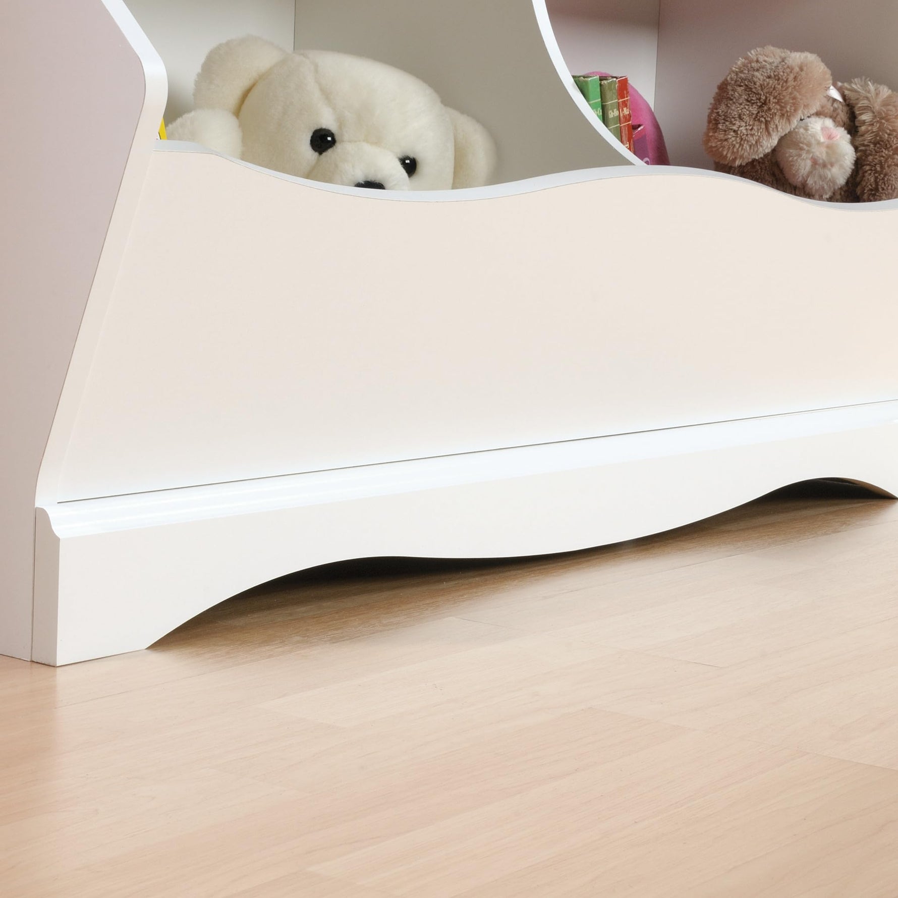 Sauder Pogo Toy Storage Chest Organizer, Kids Bookcase, Toy Box Bin for Bedroom, Living Room, in Soft White finish
