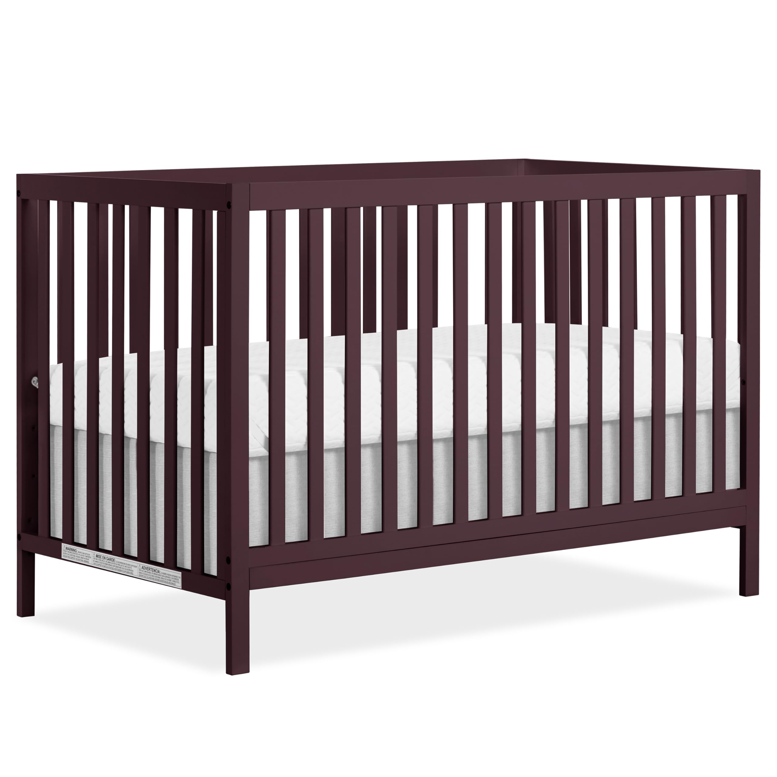 Dream On Me Synergy 5-in-1 Convertible Full-Size Baby Crib with Toddler, Day & Full Bed Conversion in White, GreenGuard Gold & BSA, 3 Mattress Heights, Sustainable Pinewood