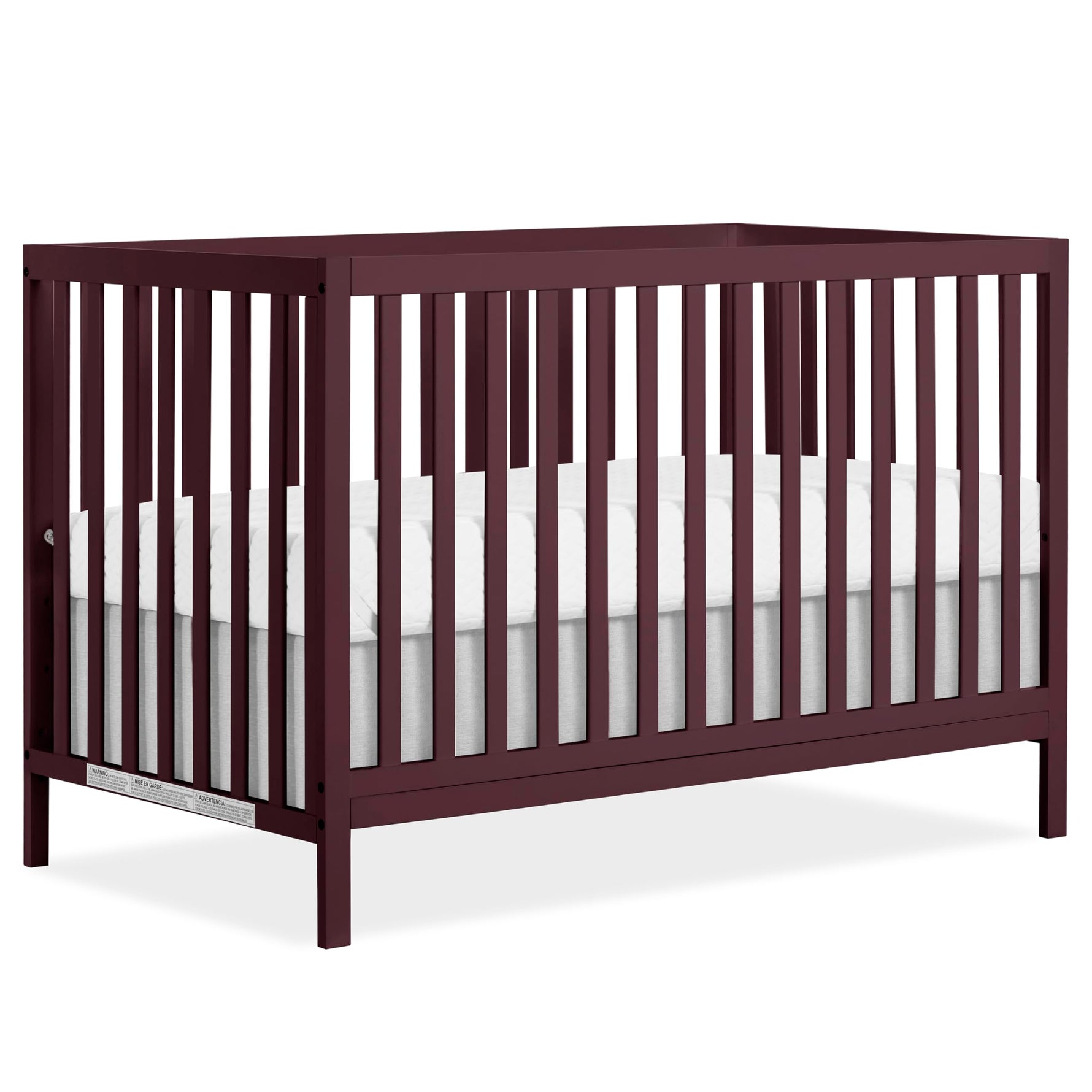 Dream On Me Synergy 5-in-1 Convertible Full-Size Baby Crib with Toddler, Day & Full Bed Conversion in White, GreenGuard Gold & BSA, 3 Mattress Heights, Sustainable Pinewood