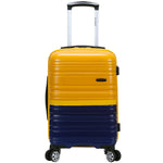 Rockland Melbourne Hardside Expandable Spinner Wheel Luggage, Checked Large 28", Black